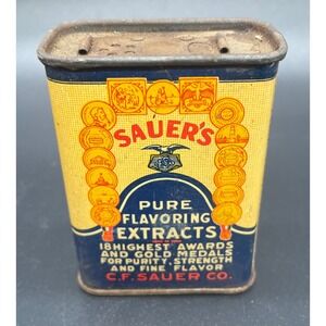 Vintage Sauer's Spice Tin - Mace #1‎ - Advertising